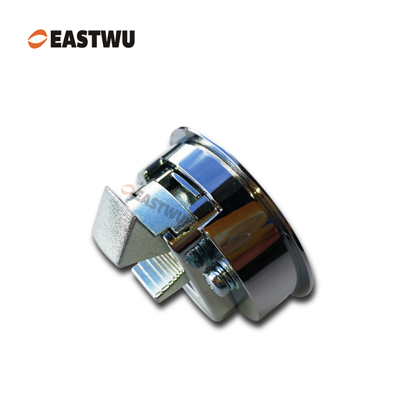 Chrome Zinc Alloy Toilet Door Lock Cut Out φ50mm