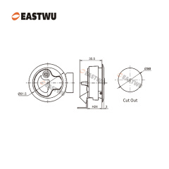 Chrome Zinc Alloy Toilet Door Lock Cut Out φ50mm