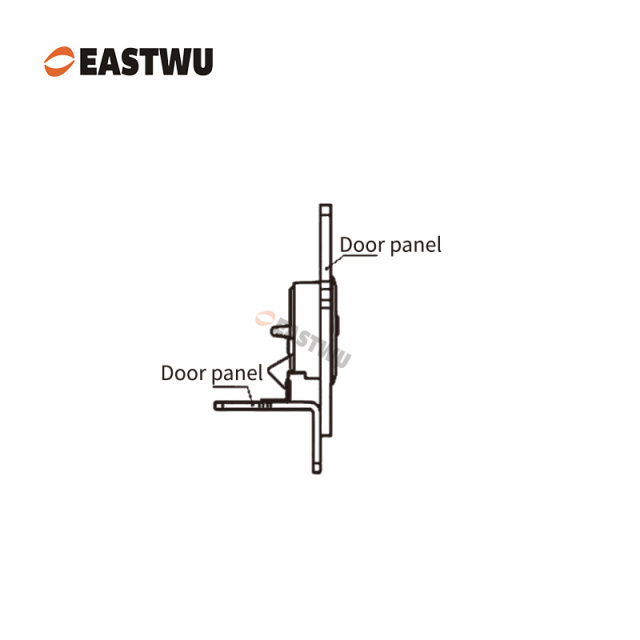 Chrome Zinc Alloy Toilet Door Lock Cut Out φ50mm