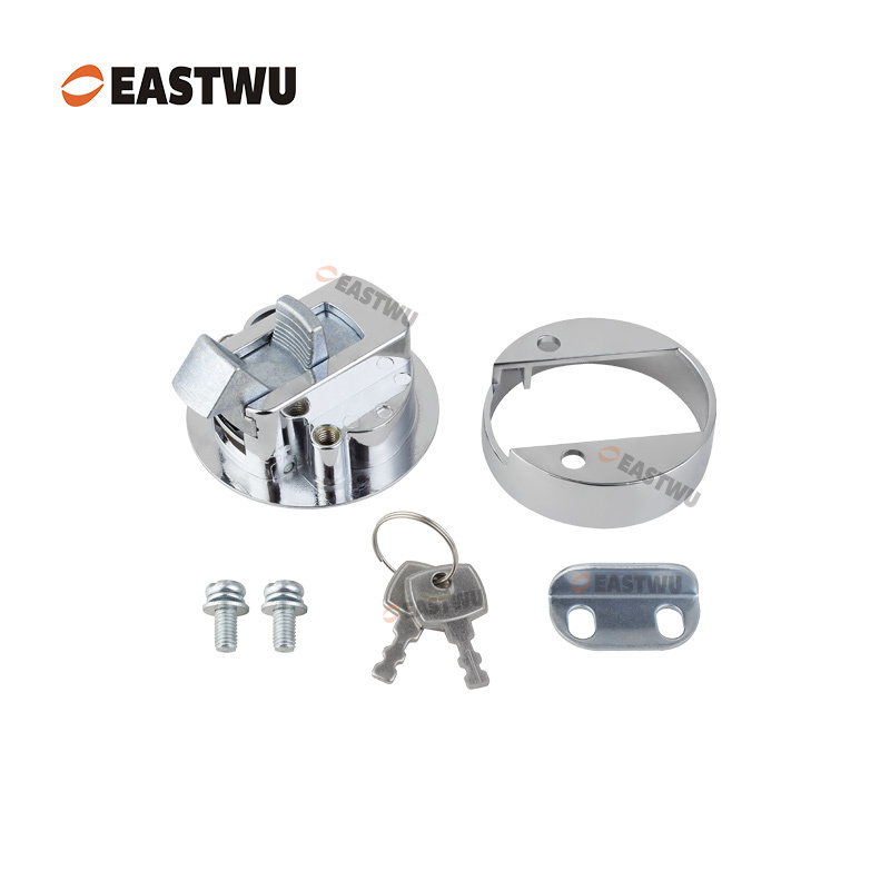 Chrome Zinc Alloy Toilet Door Lock Cut Out φ50mm