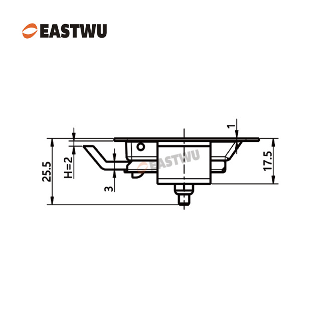 Nickel Stainless Steel Small Toolbox Latch