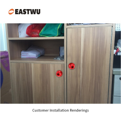 Red Plastic Push to Close Latch Cut Out φ50mm