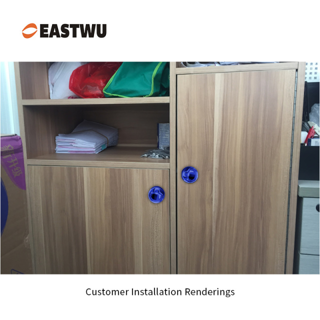 Blue Plastic Push to Close Latch Cut Out φ50mm