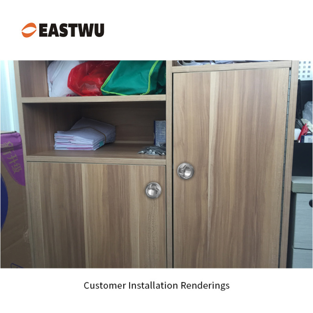 Chrome Zinc Alloy Push to Close Latch Cut Out φ50mm