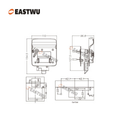 Matt Black Keyed Different Caravan Door Lock