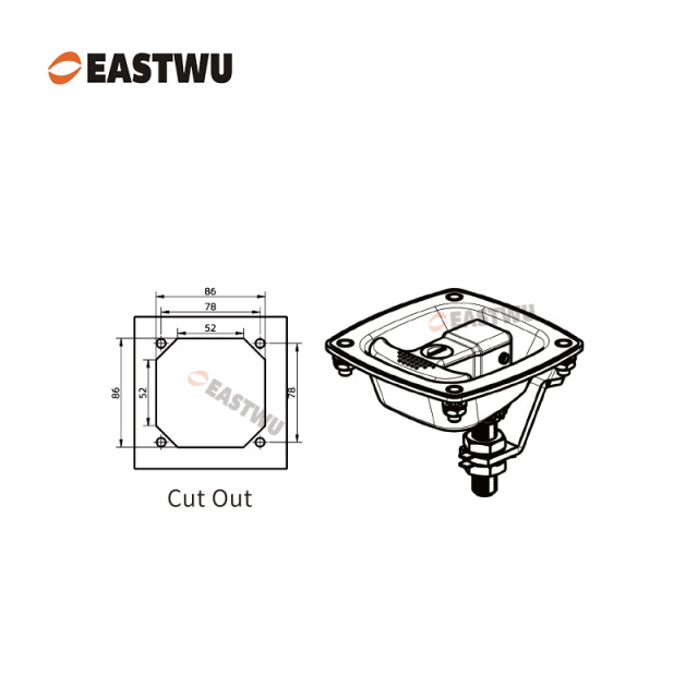 Matt Black Zinc Alloy Off-road RV Toolbox Lock