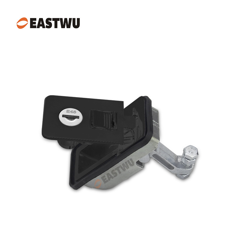 Matt Black Keyed Different Trailer Tool Box Small Compression Lock Cut Out 70*25mm