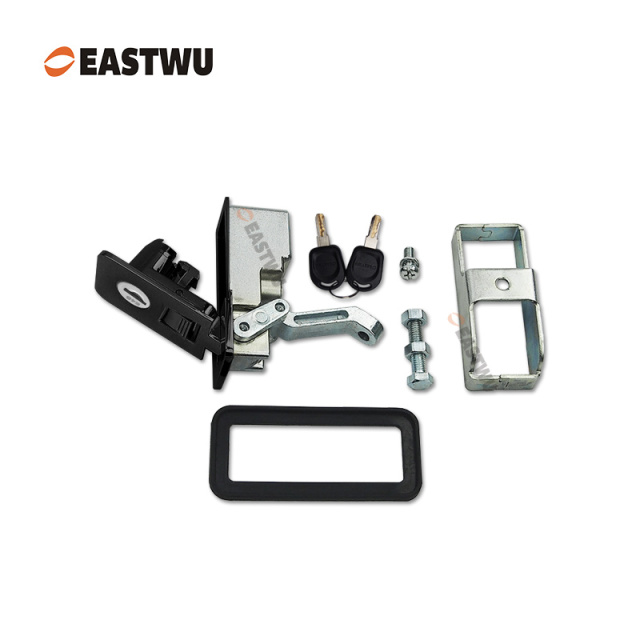 Matt Black Keyed Different Trailer Tool Box Small Compression Lock Cut Out 70*25mm