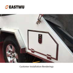 Chrome Trailer Tool Box Round Type Compression Lock Cut Out 91*36mm