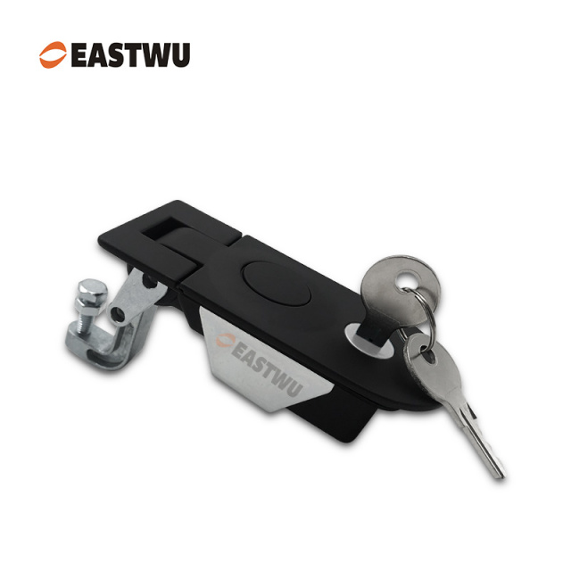 Matt Black Trailer Tool Box Round Type Compression Lock Cut Out 91*36mm