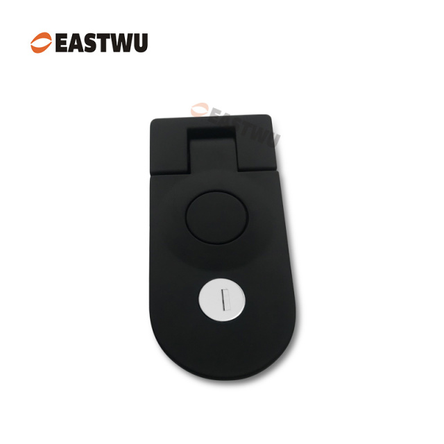 Matt Black Trailer Tool Box Round Type Compression Lock Cut Out 91*36mm