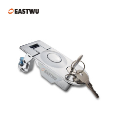 Chrome Trailer Tool Box Round Type Compression Lock Cut Out 91*36mm