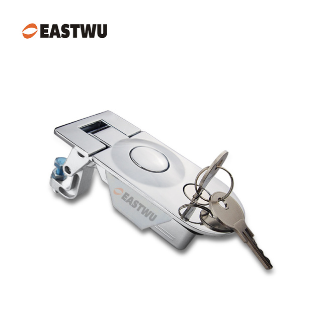 Chrome Trailer Tool Box Round Type Compression Lock Cut Out 91*36mm