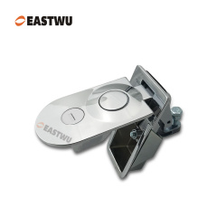 Chrome Trailer Tool Box Round Type Compression Lock Cut Out 91*36mm