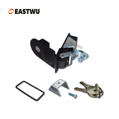 Matt Black Trailer Tool Box Round Type Compression Lock Cut Out 91*36mm