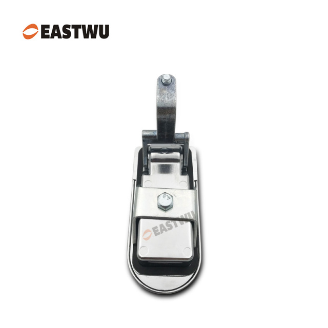 Chrome Trailer Tool Box Round Type Compression Lock Cut Out 91*36mm