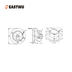 White RV Water System Filler PP Material Cut Out φ82mm