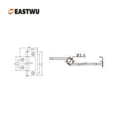 Nickel 2 Inch Mini Hinge Thickness 1.2mm 51*38mm