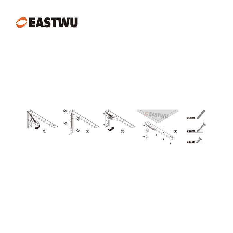 Chrome Shelf Supports Length 450mm(18")