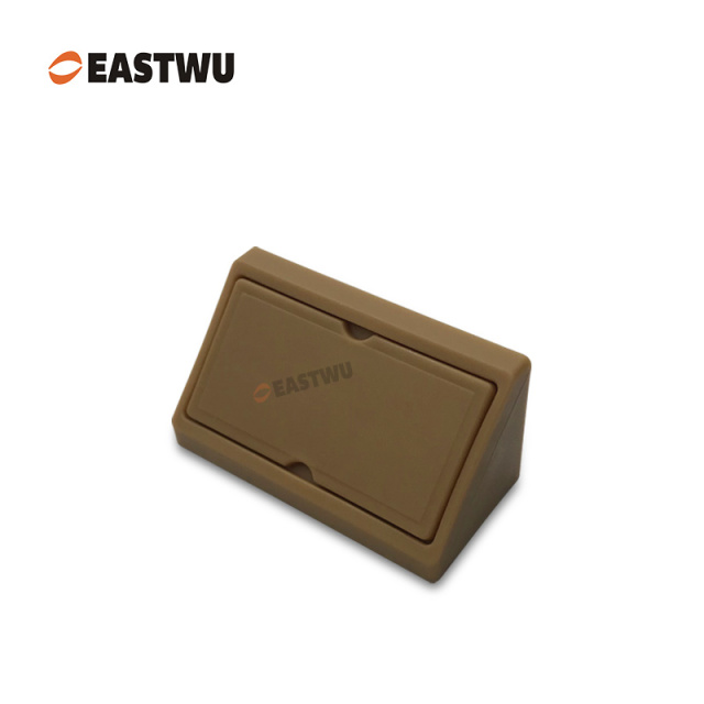Brown Triangle Type RV Caravan Motorhome Furniture Connector Accessories For Wooden Furniture Corner Fastener-4 Holes Interior Accessories For Vehicle