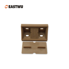 Brown Triangle Type RV Caravan Motorhome Furniture Connector Accessories For Wooden Furniture Corner Fastener-4 Holes Interior Accessories For Vehicle