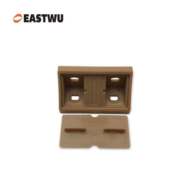 Brown Triangle Type RV Caravan Motorhome Furniture Connector Accessories For Wooden Furniture Corner Fastener-4 Holes Interior Accessories For Vehicle