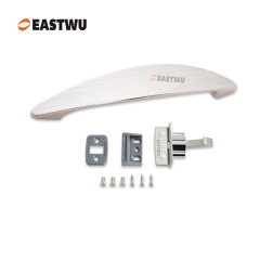 Cupboard Door Brushed Nickel Metal Handle with Metal Hidden Locking Mechanism Lever Handles and locking system for caravan motorhome and RV