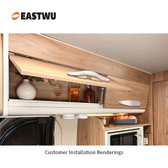 Cabinet Door Brushed Nickel Metal Handle with Metal Locking Mechanism Lever Handles and locking system for caravan motorhome and RV