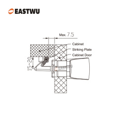 Cupboard Door Matt Black Metal Handle with Plastic Locking Mechanism Lever Handles for caravan motorhome and RV