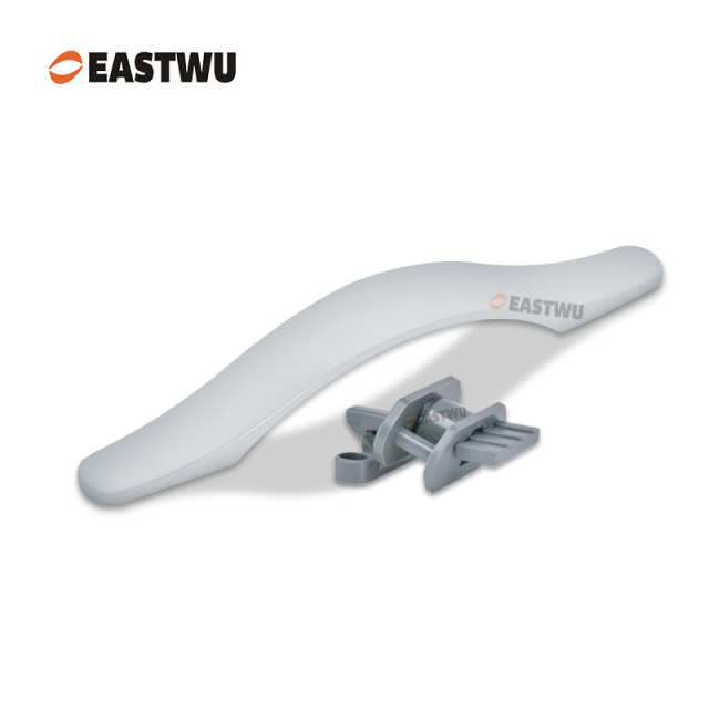 Cupboard Door Chrome Metal Handle with Plastic Locking Mechanism Lever Handles for caravan motorhome and RV