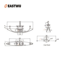 Cupboard Door Brushed Nickel Metal Handle with Plastic Hidden Locking Mechanism Lever Handles for caravan motorhome and RV