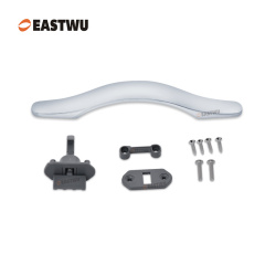 Cupboard Door Chrome Metal Handle with Plastic Locking Mechanism Lever Handles for caravan motorhome and RV