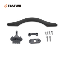 Cupboard Door Matt Black Metal Handle with Plastic Locking Mechanism Lever Handles for caravan motorhome and RV