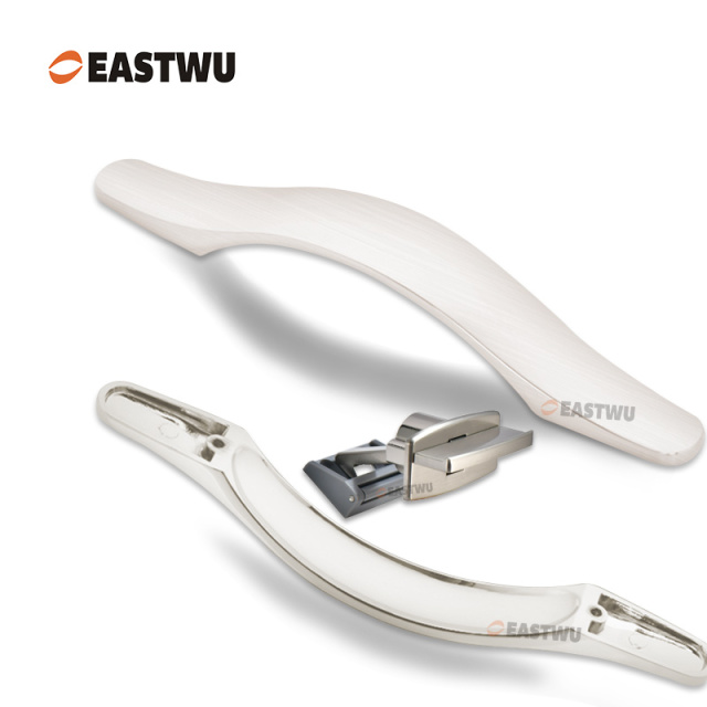 Cabinet Door Brushed Nickel Metal Handle with Metal Locking Mechanism Lever Handles and locking system for caravan motorhome and RV