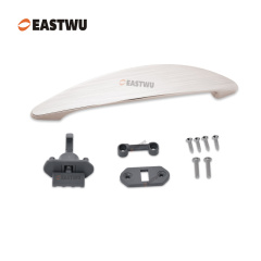 Cupboard Door Brushed Nickel Metal Handle with Plastic Hidden Locking Mechanism Lever Handles for caravan motorhome and RV