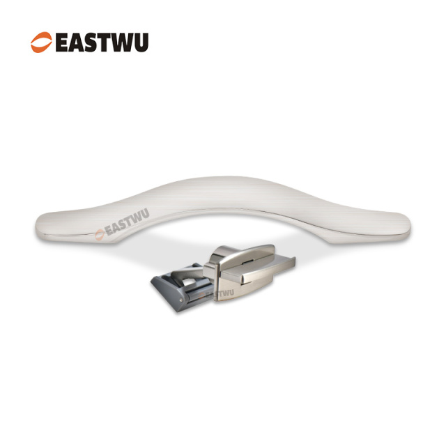 Cabinet Door Brushed Nickel Metal Handle with Metal Locking Mechanism Lever Handles and locking system for caravan motorhome and RV