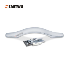 Cupboard Door Chrome Metal Handle with Metal Locking Mechanism Lever Handles and locking system for caravan motorhome and RV