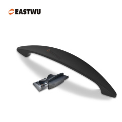 Cupboard Door Matt Black Metal Handle with Metal Hidden Locking Mechanism Lever Handles and locking system for caravan motorhome and RV