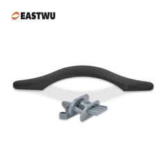 Cupboard Door Matt Black Metal Handle with Plastic Locking Mechanism Lever Handles for caravan motorhome and RV