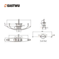 Cupboard Door Matt Black Metal Handle with Metal Hidden Locking Mechanism Lever Handles and locking system for caravan motorhome and RV