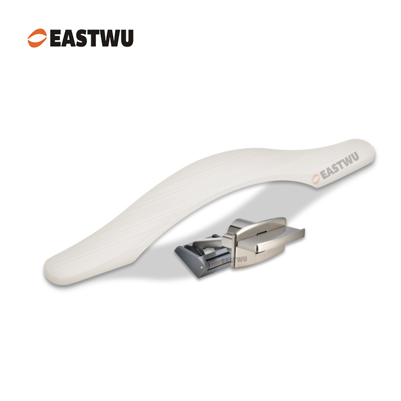 Cabinet Door Brushed Nickel Metal Handle with Metal Locking Mechanism Lever Handles and locking system for caravan motorhome and RV