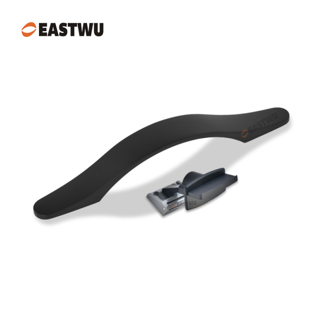 Cabinet Door Matt Black Metal Handle with Metal Locking Mechanism Lever Handles and locking system for caravan motorhome and RV