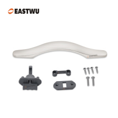 Cabinet Door Brushed Nickel Metal Handle with Plastic Locking Mechanism Lever Handles for caravan motorhome and RV