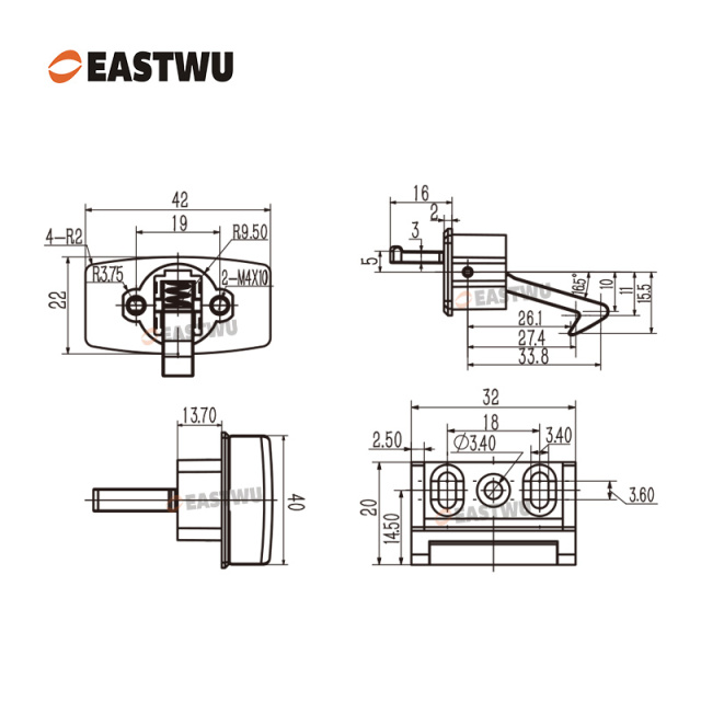 Cabinet Door Matt Black Metal Handle with Metal Locking Mechanism Lever Handles and locking system for caravan motorhome and RV