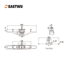 Cabinet Door Brushed Nickel Metal Handle with Plastic Locking Mechanism Lever Handles for caravan motorhome and RV