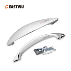 Cupboard Door Chrome Metal Handle with Metal Hidden Locking Mechanism Lever Handles and locking system for caravan motorhome and RV