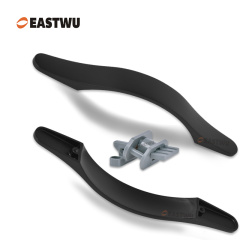 Cupboard Door Matt Black Metal Handle with Plastic Locking Mechanism Lever Handles for caravan motorhome and RV