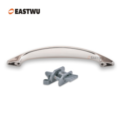 Cupboard Door Brushed Nickel Metal Handle with Plastic Hidden Locking Mechanism Lever Handles for caravan motorhome and RV