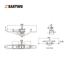 Cabinet Door Matt Black Metal Handle with Metal Locking Mechanism Lever Handles and locking system for caravan motorhome and RV