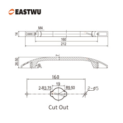 Cupboard Door Chrome Slim Metal Handle with Metal Hidden Locking Mechanism Lever Handles and locking system for caravan motorhome and RV